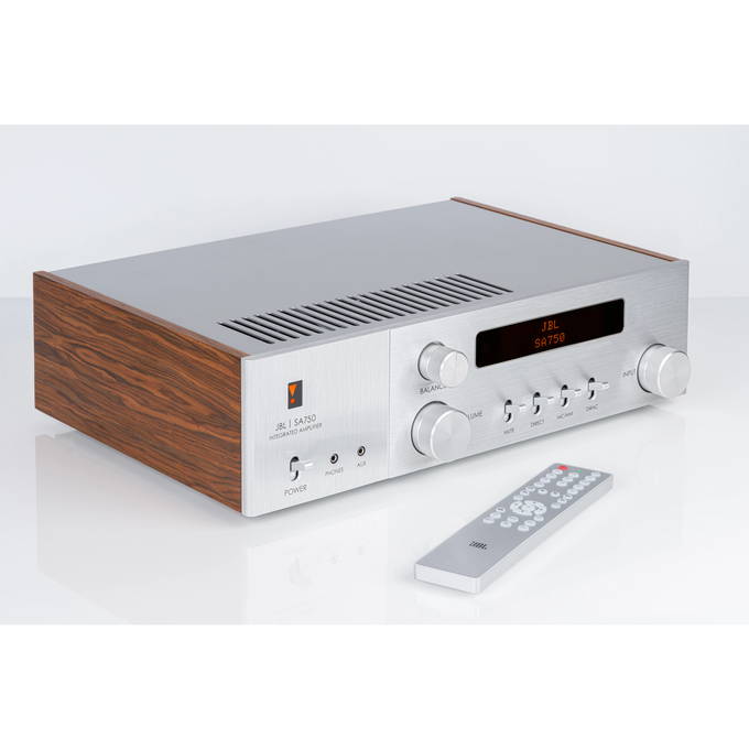 JBL SA750 - Teak - Streaming Integrated Stereo Amplifier - Detailshot 1 image number null