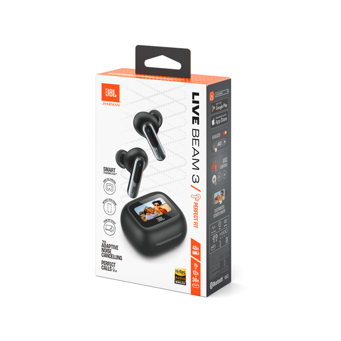 JBL LIVE BEAM 3 イヤフォン JBL Live Beam 3 | Helt trådløse ørepropper med lukket design og