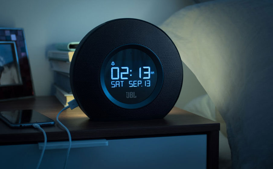 JBL Horizon Bluetooth Alarm Clock Radio with USB Chargers