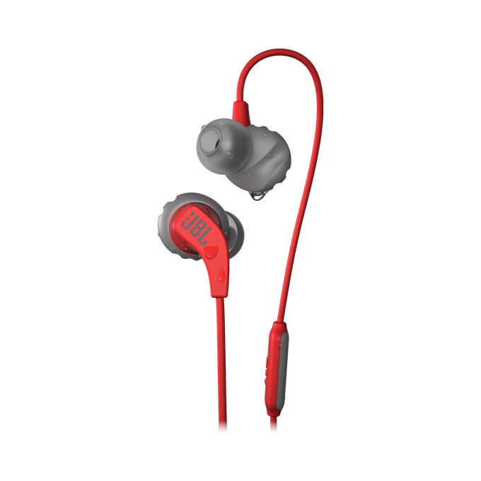 JBL Endurance RUN - Red - Sweatproof Wired Sport In-Ear Headphones - Hero image number null